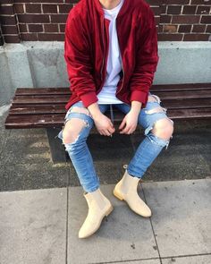 Chelsea Boots Outfits, Urban Swag, Best Physique, Grunge Boy, Gq Men, Men Fashion Casual Outfits, Boys Jeans, Boots Outfit, Ripped Jeans