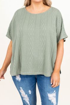 The timing is just right for you to get this top! We love the olive color and knit fabric design. Pair this cutie with your fave skinny jeans and sandals for a casual chic look this season! 99% Polyester, 1% Spandex Summer Stretch Olive Tops, Olive Stretch Summer Tops, Olive Stretch Top For Summer, Stretchy Olive Summer Tops, Casual Olive Knit Tops, Olive Knit Tops For Fall, Trendy Stretch Olive Tops, Green Textured Knit Top For Spring, Green Textured Knit Short Sleeve Tops