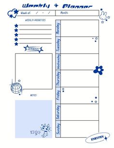 blue, enhypen, y2k weekly planner postitmenup Y2k Planner Template, Online Planner Aesthetic, Goodnotes Layout Ideas, Goodnotes Planner Template Free Weekly, Cute Daily Planner Template Aesthetic, Cute Planner Pages, Timeline Template Aesthetic, Graphic Design Planner, 2024 Planner Template