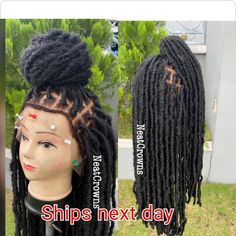 Soft and very light weight dreadlocks wigLace type: Lace front wig or Full laceLength: please note that length is measured from the crown to the tip of the overall wig and NOT measured by each braid. That means that the overall wig when worn will give you the length you purchase, but if you measure every single braid, they can't give you the exact length.Hair type: BASE hair is human hair.Extensions: synthetic braiding hair.Wig construction: gluelessWig accessories:1) wig Combs2) elastic band 3) Bohemian Knotless Box Braids, Knotless Box Braids Wig, Distressed Faux Locs, Wig Construction, Faux Locs Wig, Bohemian Knotless, Box Braids Wig, Synthetic Braiding Hair, Knotless Box Braids