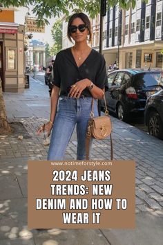 2024 Jeans Trends: New Denim and How to Wear It — No Time For Style Straight Jeans Outfit, Κούρεμα Bob, Style Wide Leg Jeans, Flare Jeans Outfit, Jeans Outfit Spring, Straight Leg Jeans Outfits, Wide Leg Jeans Outfit, Spring Jeans, Looks Jeans