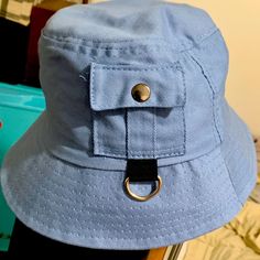 Men’s Bucket Hat One Size Fits All Brand New With Tags Korean Men, Cool Fabric, All Brands, One Size Fits All, Bucket Hat, Color Blue, Man Shop, New York, Brand New