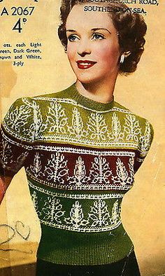 an old knitting pattern for a woman's sweater