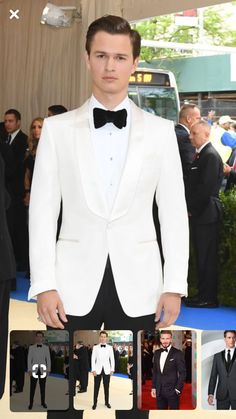 White Tux Jacket, Grooms Tux, Black Tie Wedding Attire, White Tux, Groom Tux, Dress Men, White Tuxedo