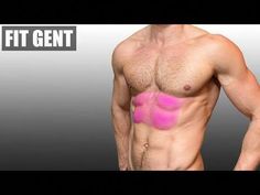 a man with pink tape on his chest and the words fit gent above it