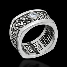 "925 Silver Plated Unique Black Huge Heavy Men Ring, Mlnn1239 Size: 6 Metal: 925 Sterling Silver Plated Best Quality Available Ring Size: 7, 8, 9 Gift For Women, Christmas, Birthday, Vacation, Mother's Day, Valentine's Day, Wedding, Engagement , Bridal, Promise, Anniversary, Party Thank You For Visiting!" Luxury Wedding Rings, Rings Promise, Birthday Vacation, Men Ring, Women Christmas, Unisex Jewelry, Day Wedding, Rings Wedding, Anniversary Party