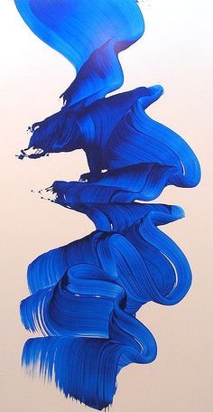 an image of blue paint being used as a background for a poster or postcard