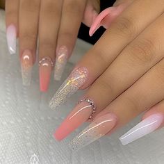 36 Wedding Nail Art For Brides Ideas bridalnails;weddingnails;beautifulbridal;makeup;makeuptutorial;hudabeauty;whitenails;nudenails;coffinnails;nailswag ;nailfie ;nailporn ;nails2inpire ;nail2inspire;vietnails ;nailforyou;nailstyle;nailpro ;nailstagram ;nailart;nailsaddict;naildesigns Pedicure Gel, French Pedicure, Nail Art Glitter, Ombre Acrylic Nails, Cute Acrylic Nail Designs, Long Acrylic Nails Coffin, Nail Art Wedding, Coffin Nails Long, Nails Polish