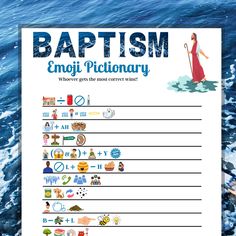 Baptism Emoji Pictionary This downloads instantly. 💖You might also be interested in my Scripture Treasure Hunt https://www.etsy.com/listing/1195620102/bible-verse-treasure-hunt-indoor?ref=listings_manager_grid 💖Christmas Scripture Treasure Hunt https://www.etsy.com/listing/1342385147/bible-verse-treasure-hunt-christmas?ref=listings_manager_grid 💖Outdoor Church Hunt https://www.etsy.com/listing/1187694530/church-easter-treasure-hunt-bible-themed?ref=listings_manager_grid 💖Indoor Church Hunt h Easter Treasure Hunt, Church Games, Christmas Scripture, Emoji Pictionary, Bible Games, Youth Ministry, Baptist Church, Treasure Hunt, Free Games