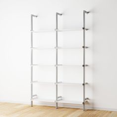 Modular Shelving Units - Aluminum Shelves Modular Shelving System, Modular Wall Shelf System, Chrome Wire Shelving, Mid Century Wall Shelving Unit, Aluminum Shelves, Media Unit, Shelving Design, Frame Shelf, Modular Shelving