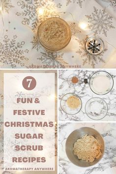 Homemade Christmas Sugar Scrub, Christmas Sugar Scrub, Christmas Sugar Scrubs, Recipes Instructions, Skincare Recipes, Natural Skincare Recipes, Sugar Scrub Recipe, Diy Aromatherapy, Essential Oils Gifts