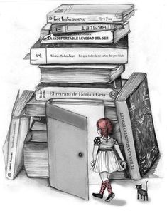 Marjolein Bastin, Book Tattoo, World Of Books, Charcoal Drawing, Book Nooks, I Love Books, الرسومات اللطيفة, Tim Burton, Pencil Art