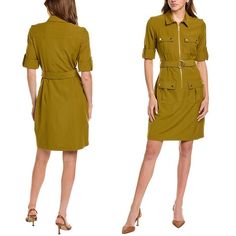 Size: 14 Brand New, Nwt Green Gold, Sheath Dress, Green And Gold, Olive Green, Colorful Dresses, Women's Dress, Midi Dress, Product Description, Women Accessories