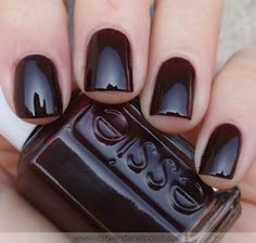 Wicked.  It's a jelly formula deep red/burgundy colour thats a great alternative to black. One of my most worn colours. Essie Red Nail Polish, Vamp Nails, Wicked Lovely, Essie Wicked, Manicure Monday, Essie Nails, Burgundy Colour, Fall Manicure, Red Nail Polish