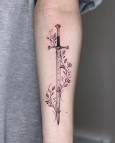 Tattoo Bicep, Lotr Tattoo, Bookish Tattoos, Spirit Tattoo, Inner Forearm Tattoo, Fantasy Tattoos, Dagger Tattoo, 1 Tattoo, Book Tattoo