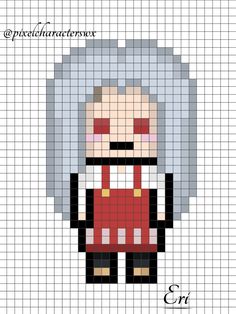 the pixel art is designed to look like an old woman