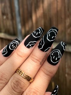 Black Acrylic Nail Designs, Hi Love, Orange Stick, Homecoming Nails Acrylic, Nails Spring