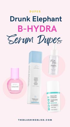 drunk elephant b-hydra intensive hydration serum dupe Drunk Elephant B Hydra, Tatcha Skincare, Elephant Skincare, Drunk Elephant Skincare, Hydration Serum, Clinique Moisture Surge, Hyaluronic Serum