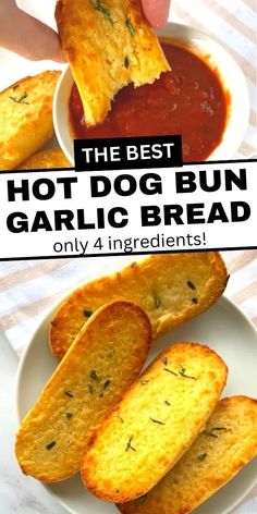 the best hot dog bun garlic bread only 4 ingredients and it's easy to make