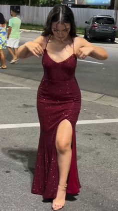 Red Prom Aesthetic, Deep Red Prom Dress, 8th Grade Prom, Prom Aesthetic, Junior Prom, Jr Prom, Dream Dresses, Red Prom