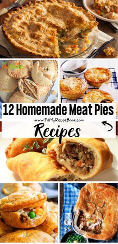 twelve homemade meat pies that are ready to be eaten