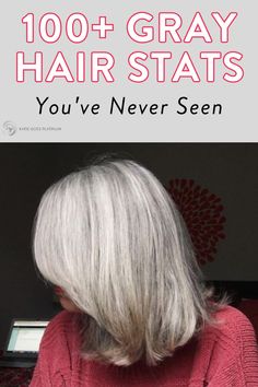 Have you ever wondered how women really feel about going gray? Then you have got to check out these 100+ fascinating gray hair statistics! I guarantee you'll learn something you didn't know about gray hair! Check out my blog for my gray hair inspiration! Women With Grey Hair, Natural Grey Hair, Cute Almond Nails, Jack Martin, Grey Hair Transformation, Grey Roots, Embrace It, Helping Women