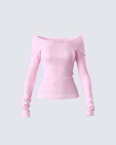 An effortless slay 💅 With an off-shoulder design, this pink long sleeved top is made from soft stretch textured jersey and complete with a raw edge for a chic and timeless piece that is perfect for serving a look at any occasion 💕 Pink Long Sleeve Tshirt, Pink Off Shoulder Top, Better Than Everyone, Pink Jersey, 2000s Clothes, Jersey Long Sleeve, Long Sleeved Top, Grey Sweatpants, Off Shoulder Top