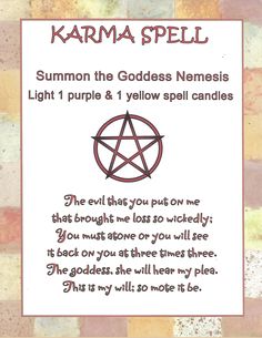 Goddess Nemesis, Karma Spell, Truth Spell, Banishing Spell, Witchcraft Spells For Beginners, Revenge Spells, Passionate Romance, Good Luck Spells, Spells For Beginners