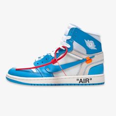 (Men's) Air Jordan 1 Retro High OG NRG x Off-White 'UNC' (2018) AQ0818-148 - SOLE SERIOUSS (1) Off White Jordan 1, Air Jordan Mid, Air Jordan Low, White Jordans, Limited Edition Sneakers, Popular Sneakers, Air Jordan 1 Retro High Og, Air Jordan 1 Retro High, Air Jordan 1 High