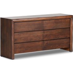 Nigel 6 Drawer Dresser, Rustic Brown-Furniture - Bedroom-High Fashion Home Faux Live Edge, Candle Table Decorations, Study Furniture, Bedroom Sideboard, Bookcase Sideboard, Chair Storage, Drawer Design, Sideboard Console, 6 Drawer Dresser