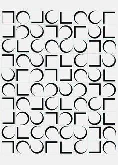 an abstract pattern made up of black and white shapes