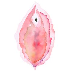 a watercolor painting of a pink flower