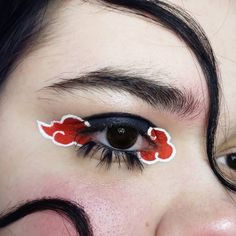 Naruto Makeup Inspired, Akatsuki Makeup, Naruto Makeup, Akatsuki Cloud, The Akatsuki, Makeup Inspired, Makeup Nails Designs