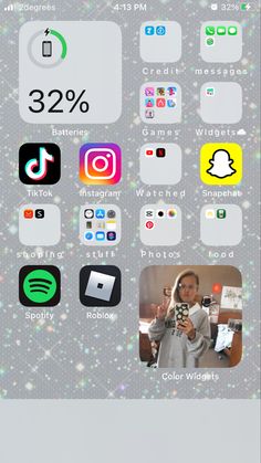 an iphone screen with different icons on it