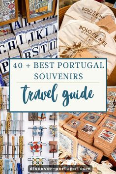 the top 10 best portugal souvenirs travel guide with pictures and text overlay