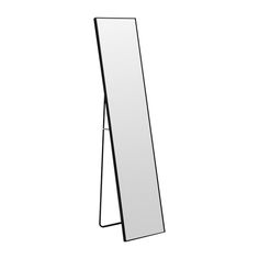 a mirror is standing up against a white background