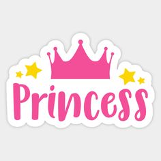 a sticker with the word princess on it