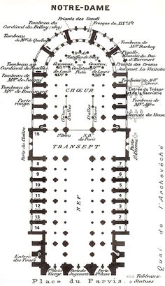 an old diagram shows the layout of a building