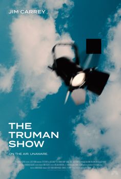 the truman show on the air unaware movie poster design by jm carrey, via creative commons