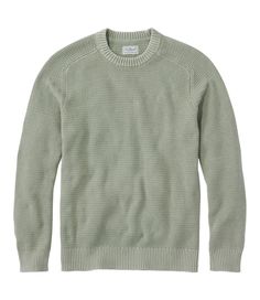 Men's Textured Washed Cotton Sweaters, Crewneck | Sweaters at L.L.Bean Thermal Stitch, Men's Capsule Wardrobe, Cotton Sweaters, Rugby Polo, Men's Sweaters, Mens Items, Mens Fashion Classy, Kids Outerwear, Polo Sweater