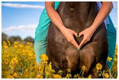 a woman is sitting on top of a horse in a field full of yellow flowers