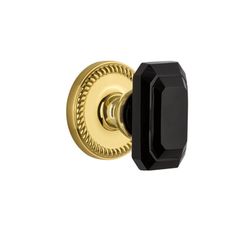 an image of a black and gold door knob