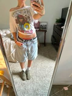 Jorts Women Outfits, Core Fashion, Holiday Inspo, Outfit Inspo Summer, Fits Clothes, Fire Fits, Cool Fits, Summer Fits, Swaggy Outfits