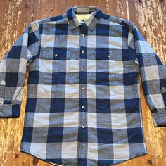 Red Head Button Down Insulated Flannel In Blue Check. Field Tested Authentic Goods Since 1856! Super Kush And Cozy, With A Faux Sherpa Inner Lining (To Keep You Warm While You Walk Back To The Car For The Thing She Forgot.) Deep Chest Pockets (For All The Things She Needs You To Hold,) And Hang Hook At Back (To Keep It Off The Floor When She Takes It Off You Later!) This Was A Thoughtful Gift To My Son, Worn Once In Front Of The Giver. Washed Once. In Stellar, Like-Brand New Condition. Offered W Winter Cotton Shirt With Button Closure, Winter Cotton Shirt With Buttons, Winter Cotton Tops With Buttons, Winter Cotton Shirt, Winter Blue Buttoned Shirt, Winter Blue Shirt With Buttons, Fall Blue Shirt With Snap Buttons, Blue Shirt With Snap Buttons For Fall, Relaxed Fit Cotton Flannel Shirt With Snap Buttons