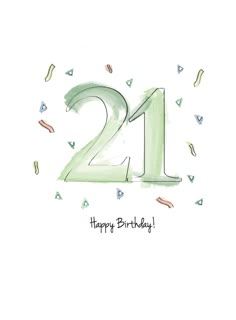 the number twenty two with confetti and streamers around it on a white background