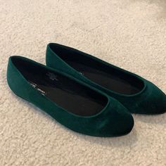 Asos Green Flat Never Worn Green Ballet Flats, Forest Green Wedding, Green Flats, Asos Shoes, Wedding Shoes Flats, Dress Flats, Green Wedding Shoes, Flat Color, Jade Green