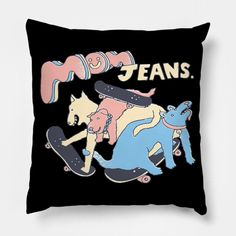 Mom Jeans band -- Choose from our vast selection of throw pillows to match with your desired size to make the perfect custom pillow. Pick your favorite: Movies, TV Shows, Art, and so much more! Available in extra small, small, medium, large. For beds, couches/sofas, love seats, and chairs. Perfect for decoration. Mom Jeans Band, Band Mom, Custom Pillow, Pillow Design, Custom Pillows, Sofa Couch, Love Seat, Mom Jeans, Tv Shows