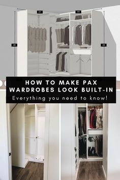 IKEA PAX Hack: How to Turn Pax Wardrobes into Built-Ins - Lindi & Russ Baseboards And Door Trim, Bullnose Corners, Wardrobes Ideas, Pax Corner Wardrobe, Small Closet Makeover, How To Install Baseboards, Pax Hack