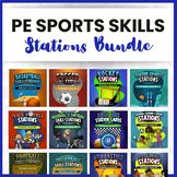 the pe sports skills stations bundle includes games, books and activities to help students learn how to play