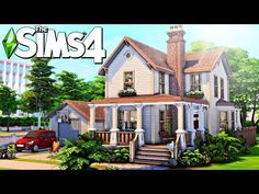 an image of a house with the words sims4 in front of it and a car parked outside